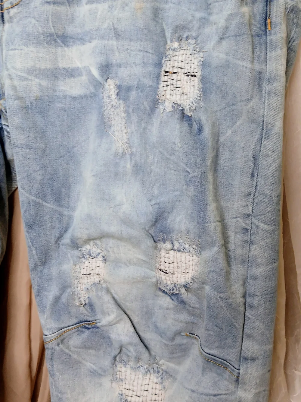 Revolution Light Blue Distressed Men’s Denim Shorts